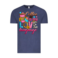 Vintage Denim coffee is my love language Vintage Tee - Zillion Design Studio