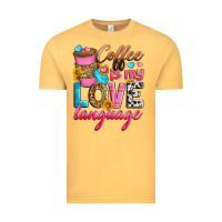 Vintage Mustard coffee is my love language Vintage Tee - Zillion Design Studio