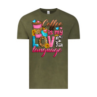 Vintage Olive coffee is my love language Vintage Tee - Zillion Design Studio