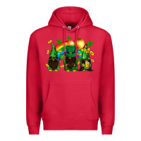 Cardinal St. Patrick's afro gnomies with rainbow Premium Hoodie - BundleAndBundleShop