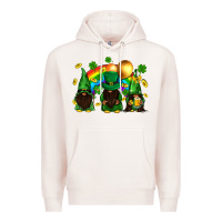 Pale Pink St. Patrick's afro gnomies with rainbow Premium Hoodie - BundleAndBundleShop