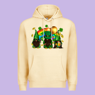 St. Patrick's Afro Gnomies With Rainbow Premium Hoodie Designed By Bundleandbundleshop