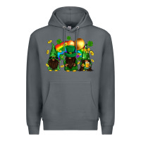 Rock St. Patrick's afro gnomies with rainbow Premium Hoodie - BundleAndBundleShop