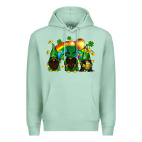 Seafoam St. Patrick's afro gnomies with rainbow Premium Hoodie - BundleAndBundleShop