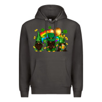 Smoke St. Patrick's afro gnomies with rainbow Premium Hoodie - BundleAndBundleShop