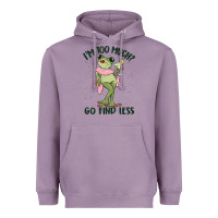 Lavender i'm too much go find less boujee frog Heavyweight Hoodie - MaliasSmallBusiness