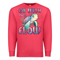 Cardinal go with flow turtle Premium Sweatshirt - MaliasSmallBusiness