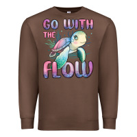 Chestnut go with flow turtle Premium Sweatshirt - MaliasSmallBusiness