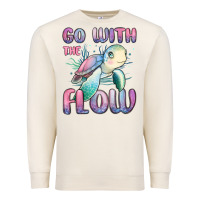 Sandshell go with flow turtle Premium Sweatshirt - MaliasSmallBusiness
