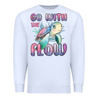 White go with flow turtle Premium Sweatshirt - MaliasSmallBusiness
