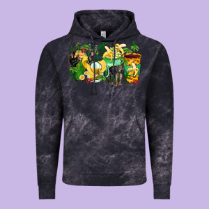 Monkey Coffee Cups Vintage Hoodie Designed By Zillion Design Studio