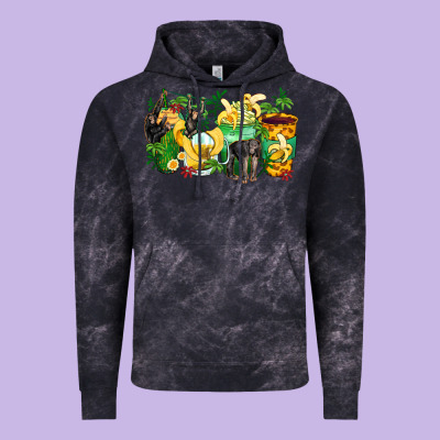 Monkey Coffee Cups Vintage Hoodie Designed By Zillion Design Studio