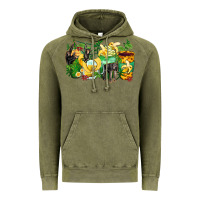 Vintage Olive monkey coffee cups Vintage Hoodie - Zillion Design Studio