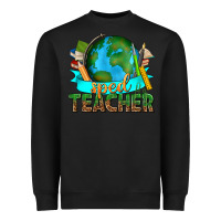 Black sped teacher with earth globe Heavyweight Sweatshirt - texasbilliewilder