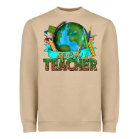 Mushroom sped teacher with earth globe Heavyweight Sweatshirt - texasbilliewilder