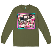 Army Green crafting queen Long Sleeve Tee - AdoDesignShop