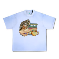 Grape Ice owl and books Urban Heavy Tee - BarkalooDesign