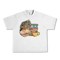 Lunar Rock owl and books Urban Heavy Tee - BarkalooDesign