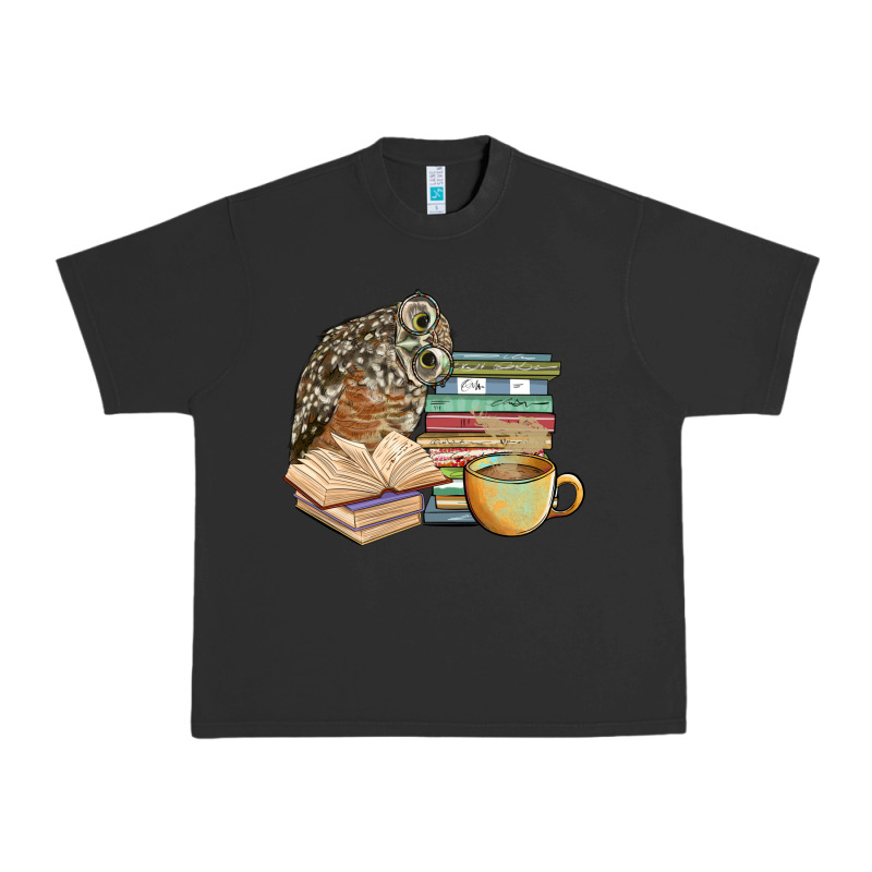 Owl And Books Urban Heavy Tee by BarkalooDesign | Teevron