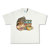 Pistachio owl and books Urban Heavy Tee - BarkalooDesign