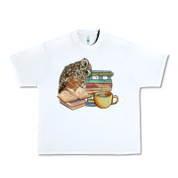White owl and books Urban Heavy Tee - BarkalooDesign