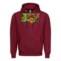 Burgundy joy with football ball and sunflower ado Zipper Hoodie - AdoDesignShop