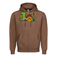 Chestnut joy with football ball and sunflower ado Zipper Hoodie - AdoDesignShop
