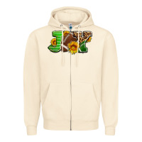 Joy With Football Ball And Sunflower Ado Zipper Hoodie | Teevron