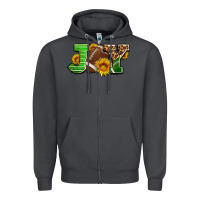 Smoke joy with football ball and sunflower ado Zipper Hoodie - AdoDesignShop