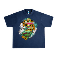 Navy New jersey State Map Urban Heavy Tee - RanaPortraitStore
