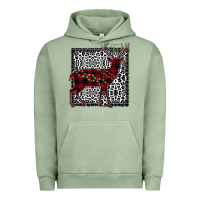 Pigment Oil Green Christmas Deer Urban Hoodie - Bettercallsaul