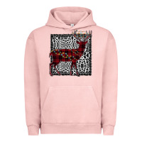 Pigment Salmon Christmas Deer Urban Hoodie - Bettercallsaul