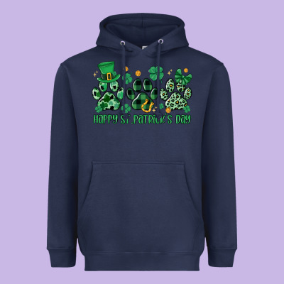 Happy St.patrick's Day Heavyweight Hoodie Designed By Maliassmallbusiness