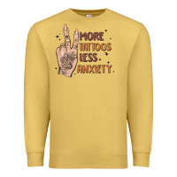 Antique Gold more tattoos less anxiety Premium Sweatshirt - MaliasSmallBusiness