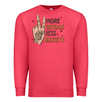 Cardinal more tattoos less anxiety Premium Sweatshirt - MaliasSmallBusiness