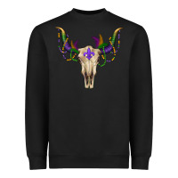 Black mardi gras bullskull Heavyweight Sweatshirt - RanaPortraitStore