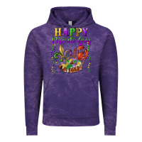 Cloud Purple Happy Mardi Gras Fleur De Lis King Cake Crawfish Vintage Hoodie - RanaPortraitStore