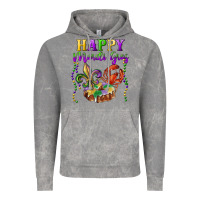 Happy Mardi Gras Fleur De Lis King Cake Crawfish Vintage Hoodie | Teevron