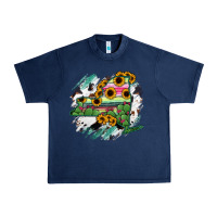 Navy New York State Map Urban Heavy Tee - RanaPortraitStore