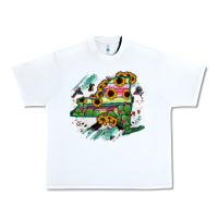 White New York State Map Urban Heavy Tee - RanaPortraitStore