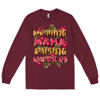 Burgundy praying mama raising warriors Long Sleeve Tee - JahusDesignShop