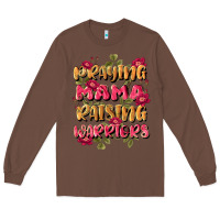 Chestnut praying mama raising warriors Long Sleeve Tee - JahusDesignShop
