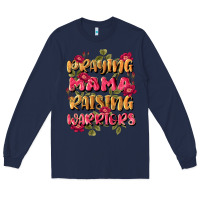Navy praying mama raising warriors Long Sleeve Tee - JahusDesignShop