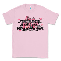 Bubblegum Pink she is mom compliment words Classic Tee - JahusDesignShop