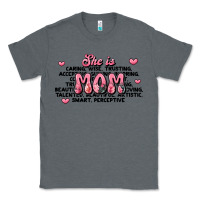 Charcoal Heather she is mom compliment words Classic Tee - JahusDesignShop
