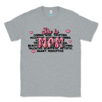 Heather Grey she is mom compliment words Classic Tee - JahusDesignShop