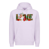 Lilac Love And Santa With Gift Boxes Premium Hoodie - BundleAndBundleShop