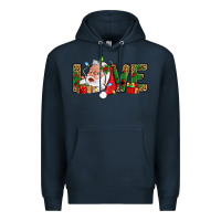 Navy Love And Santa With Gift Boxes Premium Hoodie - BundleAndBundleShop