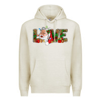 Oatmeal Heather Love And Santa With Gift Boxes Premium Hoodie - BundleAndBundleShop