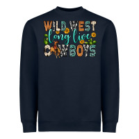 Navy wild west long live cowboys Heavyweight Sweatshirt - Zillion Design Studio